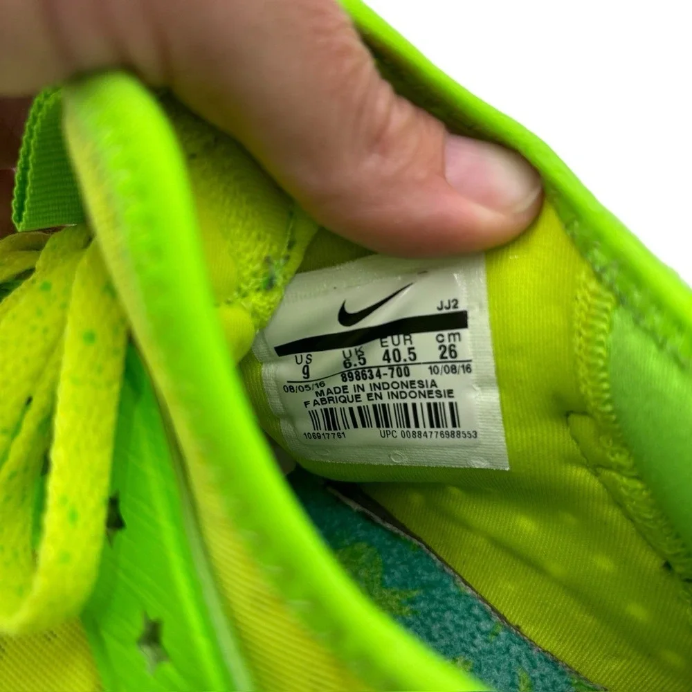 Nike Women's Shoes Huarache Doernbecher Freestyle Kermit Green‎ Size 9